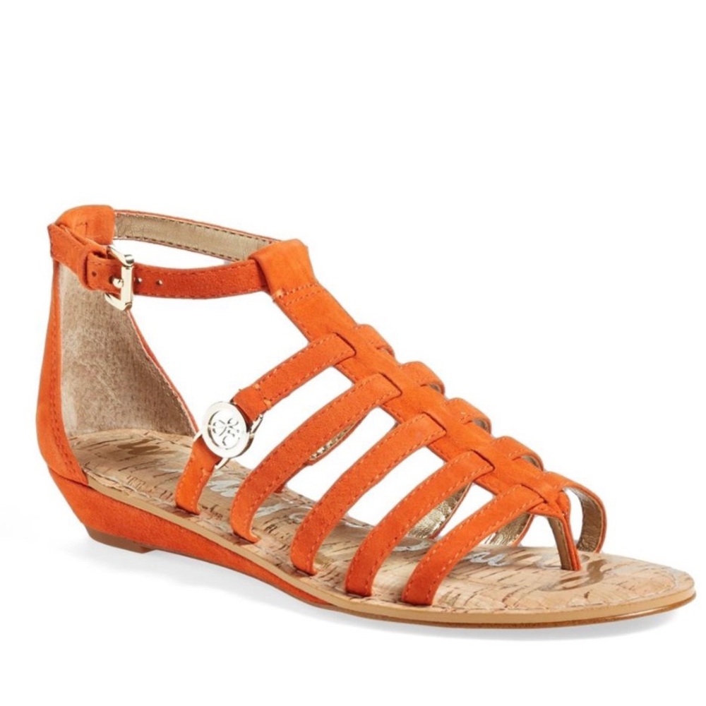 Sam Edelman Donna Orange Gladiator Sandals sz 8